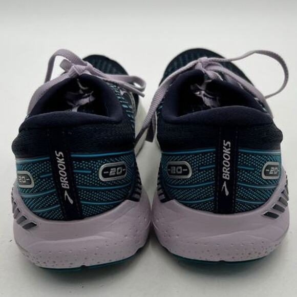 Brooks Glycerin GTS 20 Womens Size 9.5 Running Shoes Navy Blue Teal 1203701B499 - Picture 4 of 14